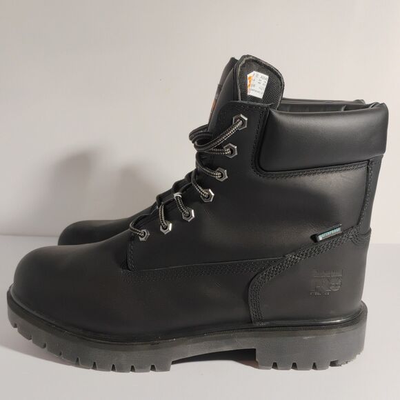 Timberland Pro Boots Men Size 12 M Direct Attach Steel Toe Work Black Waterproof